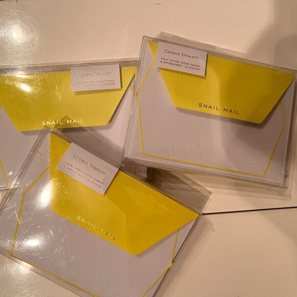 George Stanley Flat‎ Panel Note Cards (Yellow / Snail Mail / 3 Packages - Picture 3 of 13